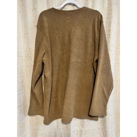 Covington Soft Warm Poly Blend Pull Over V-Neck Brown Sweater Men's Size XL Nice - Picture 2 of 6